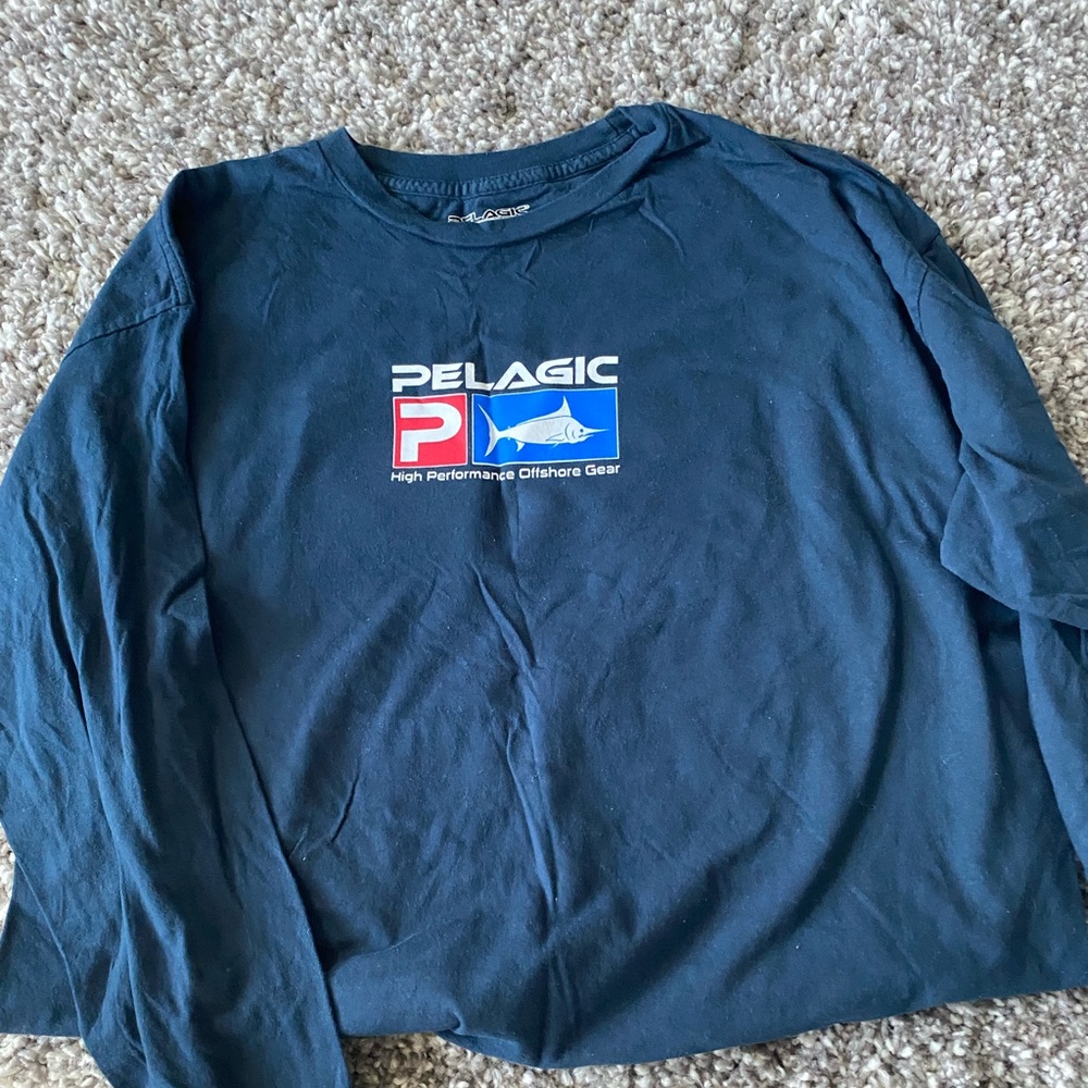 Pelagic Mens DELUXE LOGO LONG SLEEVE T-SHIRT